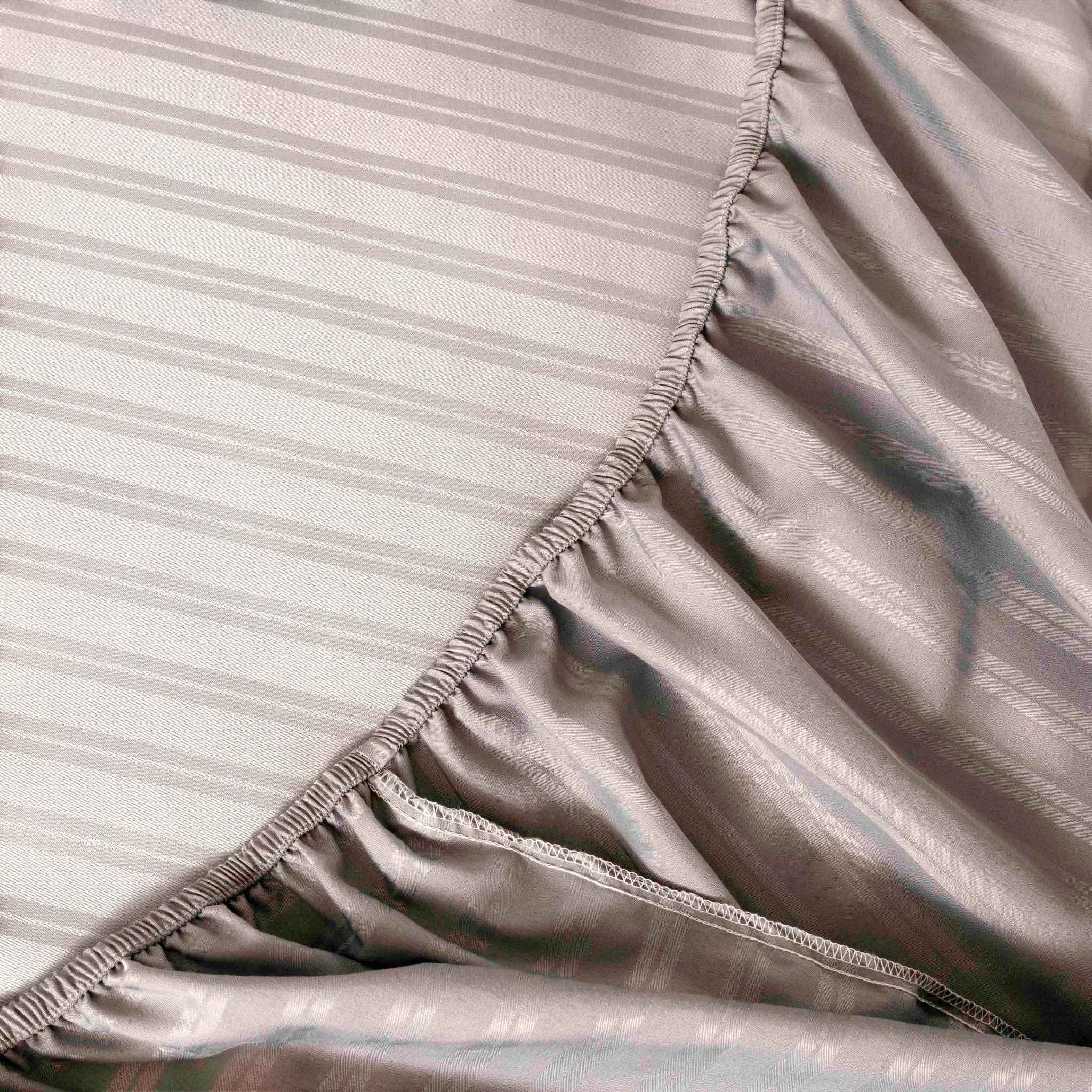 Jacquard Fitted Sheet Set 400TC (New Style Stripes) - Elbadrawi Home