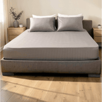 Jacquard Fitted Sheet Set 400TC (New Style Stripes) - Elbadrawi Home