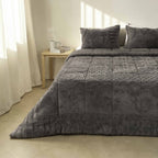Jacquard Mink Fur Double - Face Comforter Set - Elbadrawi Home