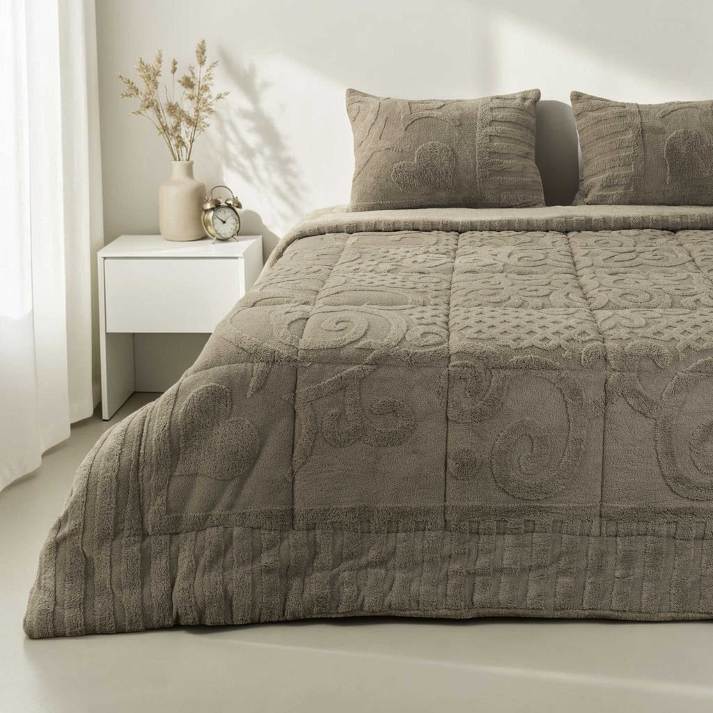 Jacquard Mink Fur Double - Face Comforter Set - Elbadrawi Home