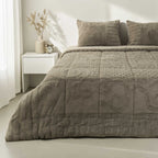 Jacquard Mink Fur Double - Face Comforter Set - Elbadrawi Home