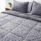 Jacquard Mink Fur Double - Face Comforter Set - Elbadrawi Home