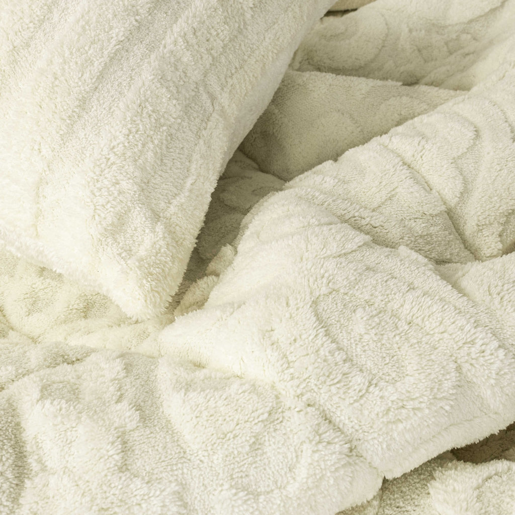 Jacquard Mink Fur Double - Face Comforter Set - Elbadrawi Home