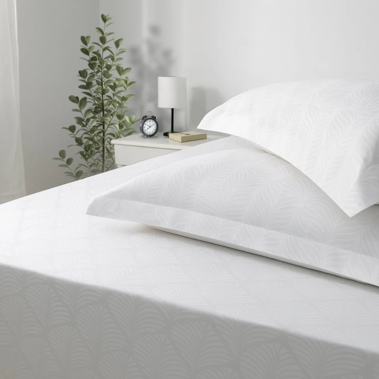 1000TC Jacquard Fitted Sheet Set