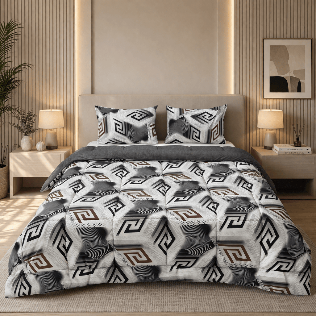 Kubik Tencel King Comforter Set - Elbadrawi Home