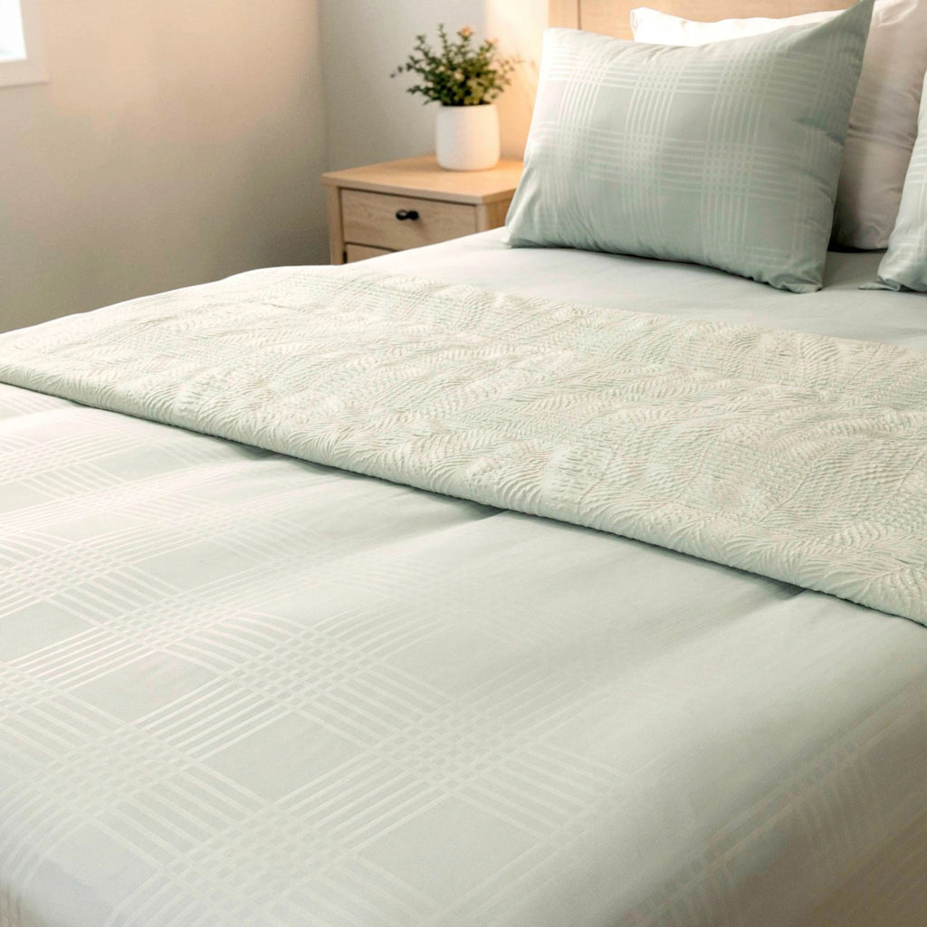 Luxury Fitted Sheet Set (Gridline) - Elbadrawi Home