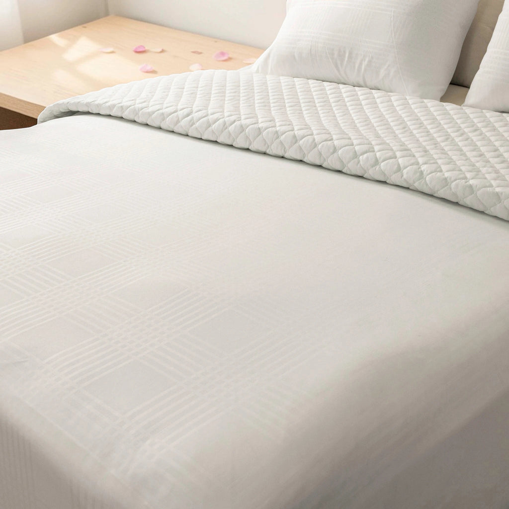 Luxury Fitted Sheet Set (Gridline) - Elbadrawi Home