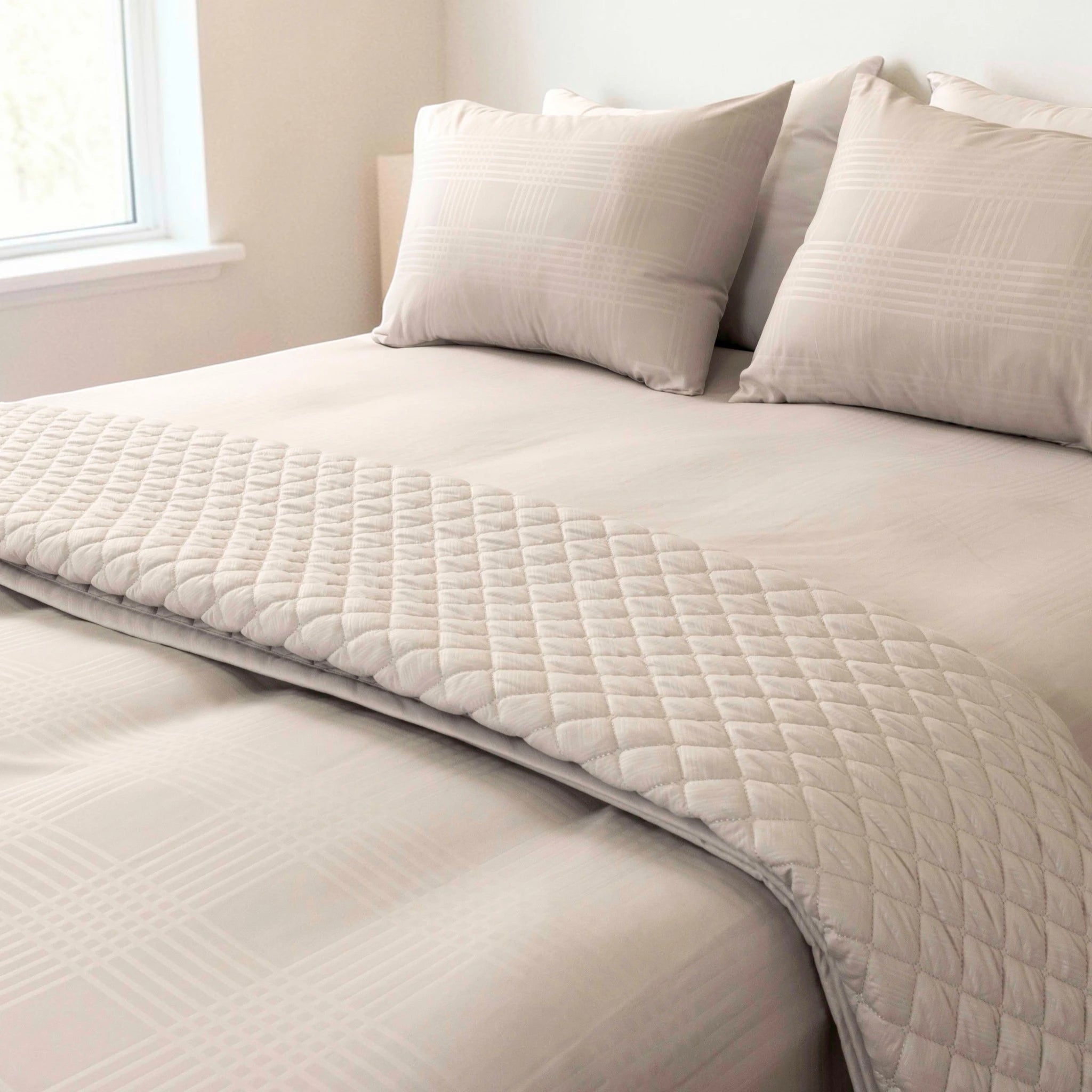 Luxury Fitted Sheet Set (Gridline) - Elbadrawi Home