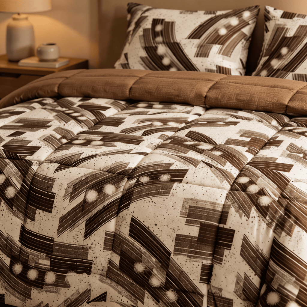 Mocha Flow Tencel King Comforter Set - Elbadrawi Home