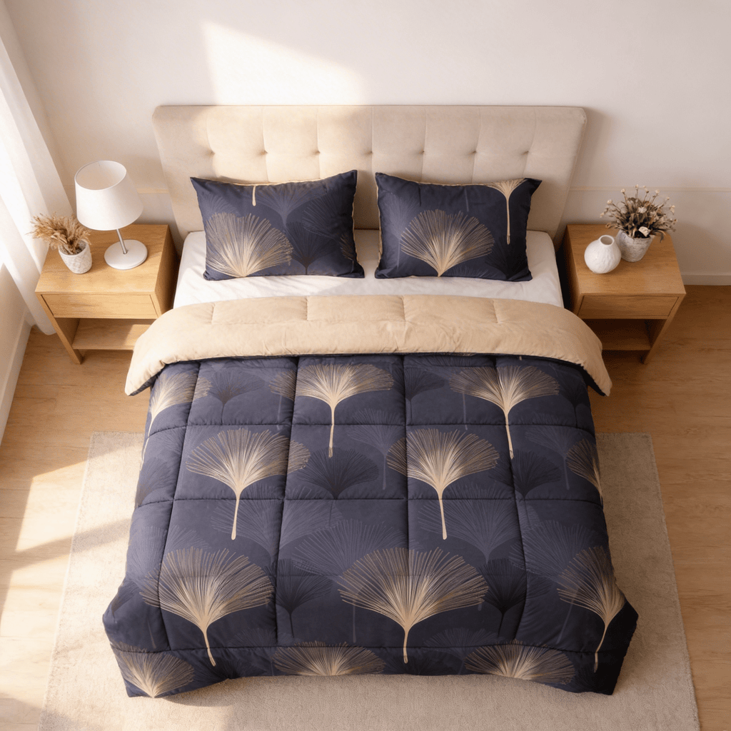 Night Palm Tencel King Comforter Set - Elbadrawi Home