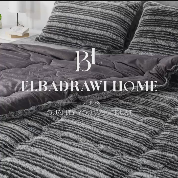 Fur Blanket Comforter Set