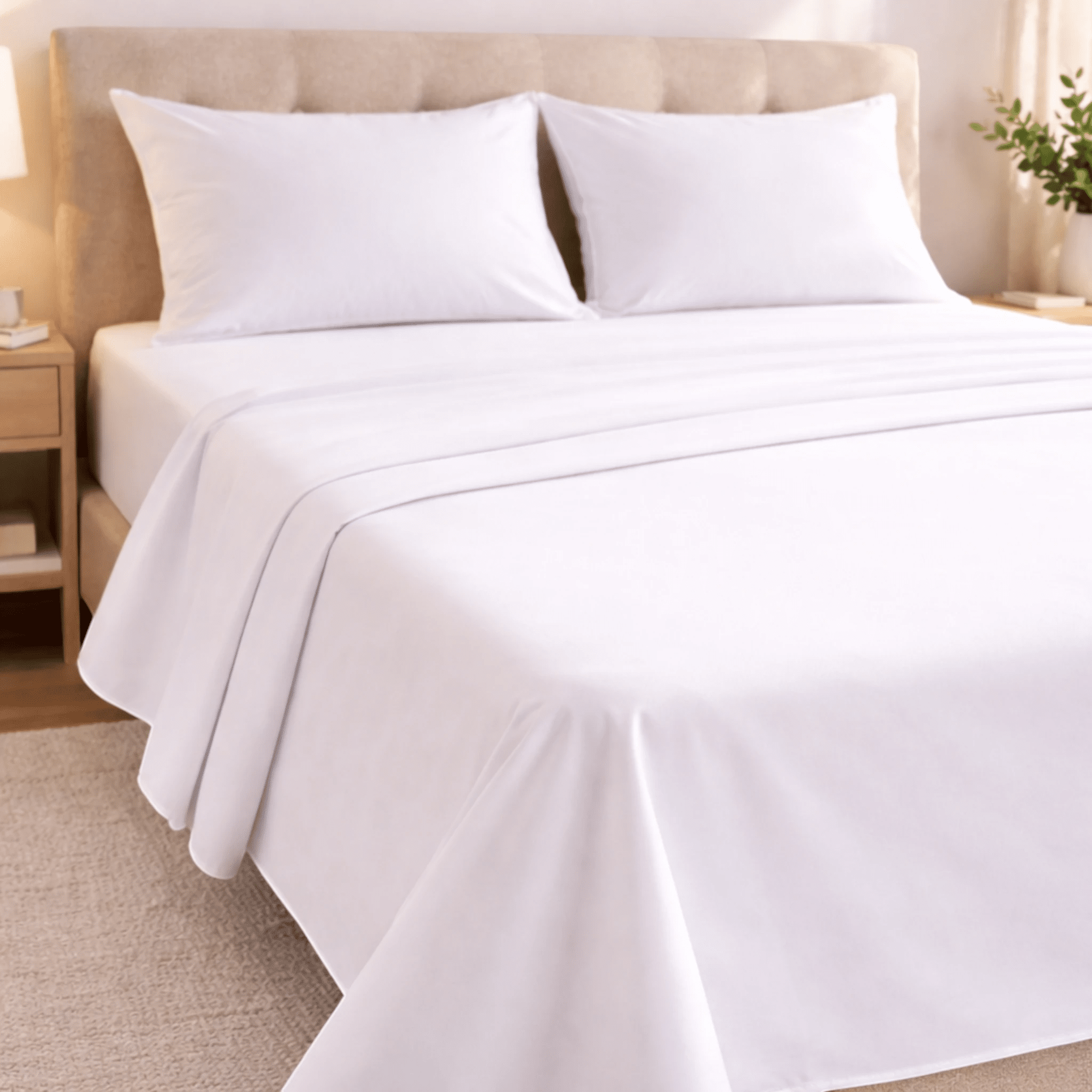 Prime Flat Sheet Set 400TC Percale - Elbadrawi Home