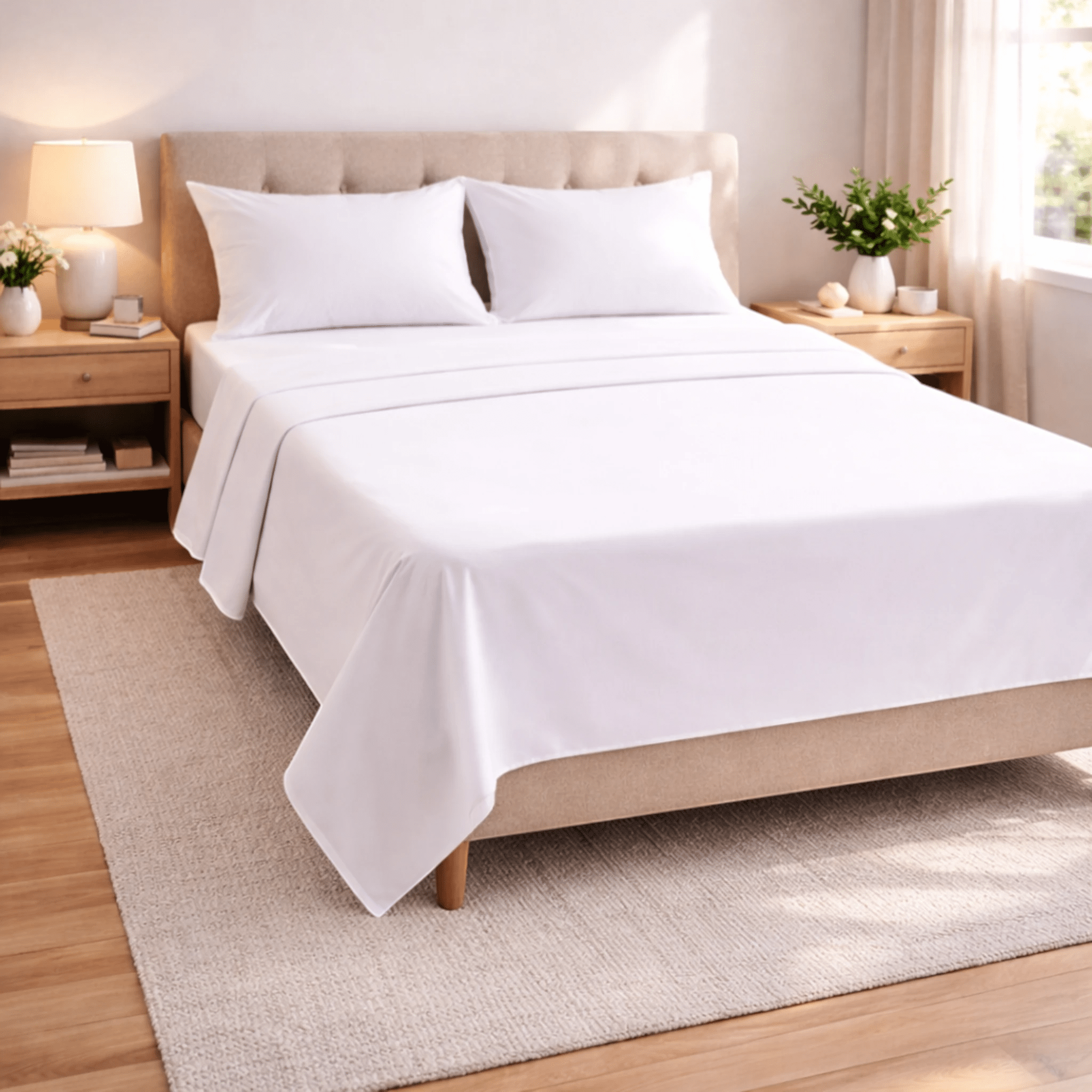 Prime Flat Sheet Set 400TC Percale - Elbadrawi Home