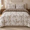 Printed Tencel & Mink Fur Comforter Set - Elbadrawi Home