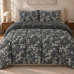 Printed Tencel & Mink Fur Comforter Set - Elbadrawi Home