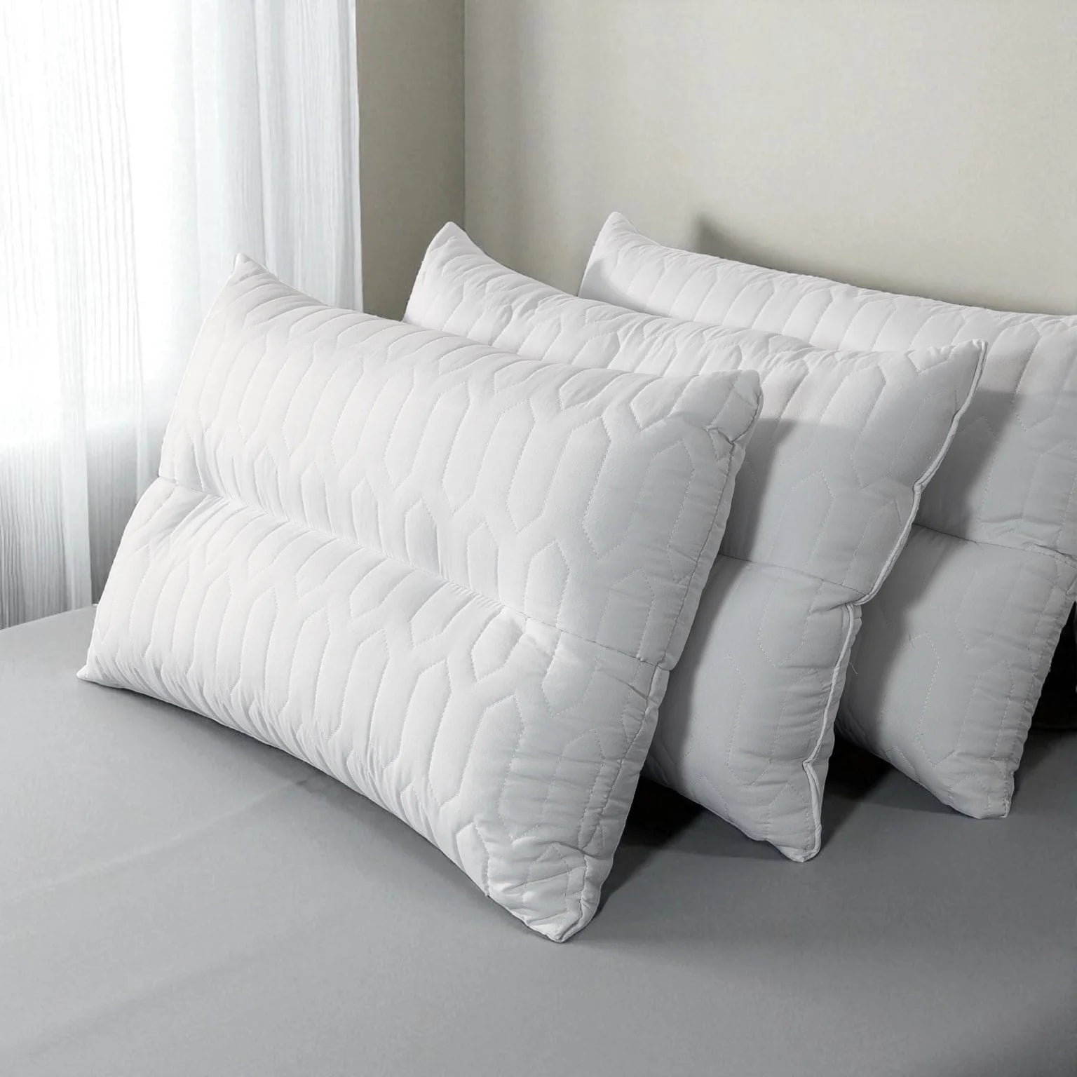 Quilted Support Pillow 1100g - Elbadrawi Home