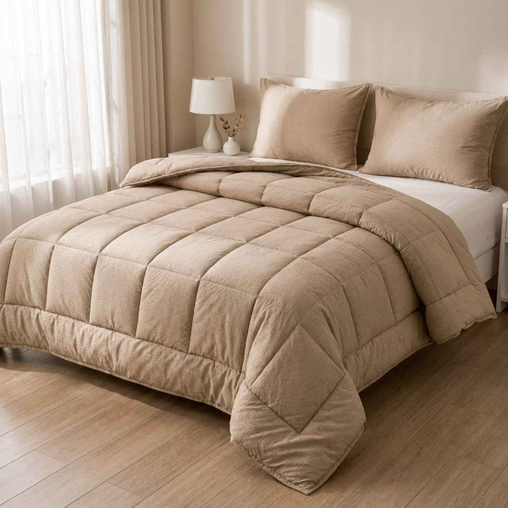 Ranforce All Seasons Comforter Set (Checks) - Elbadrawi Home