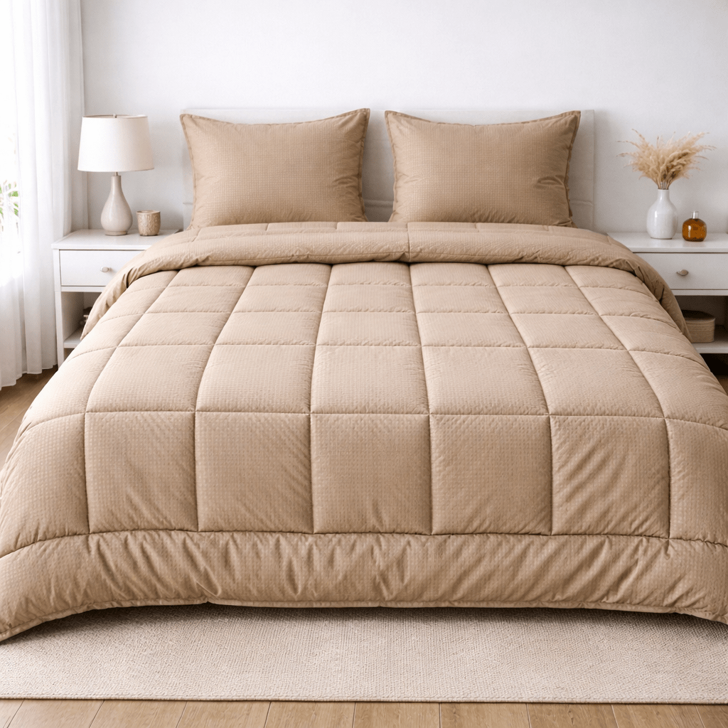Ranforce All Seasons Comforter Set (Checks) - Elbadrawi Home
