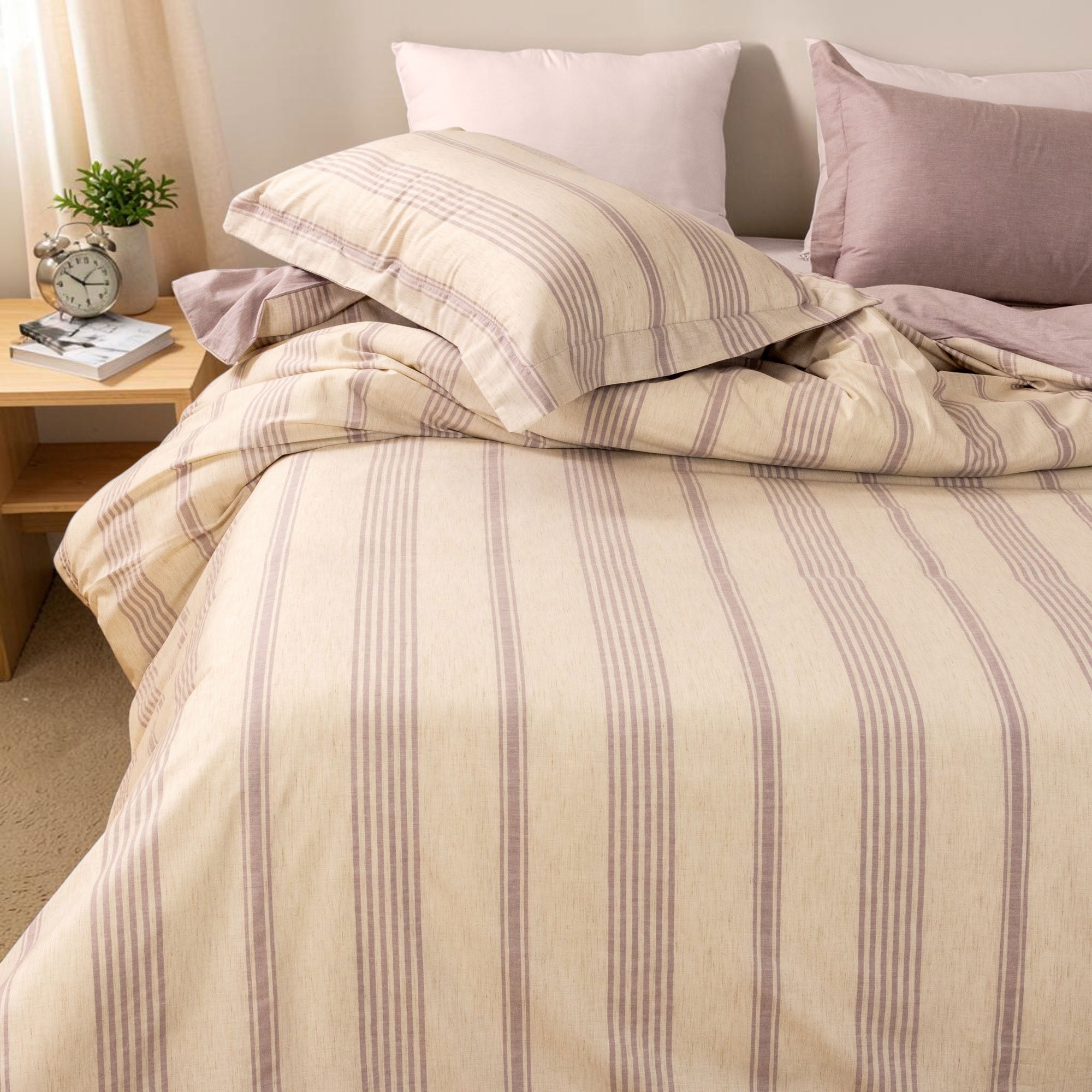 Shoreline Stripe Linen Duvet Cover Set - Elbadrawi Home
