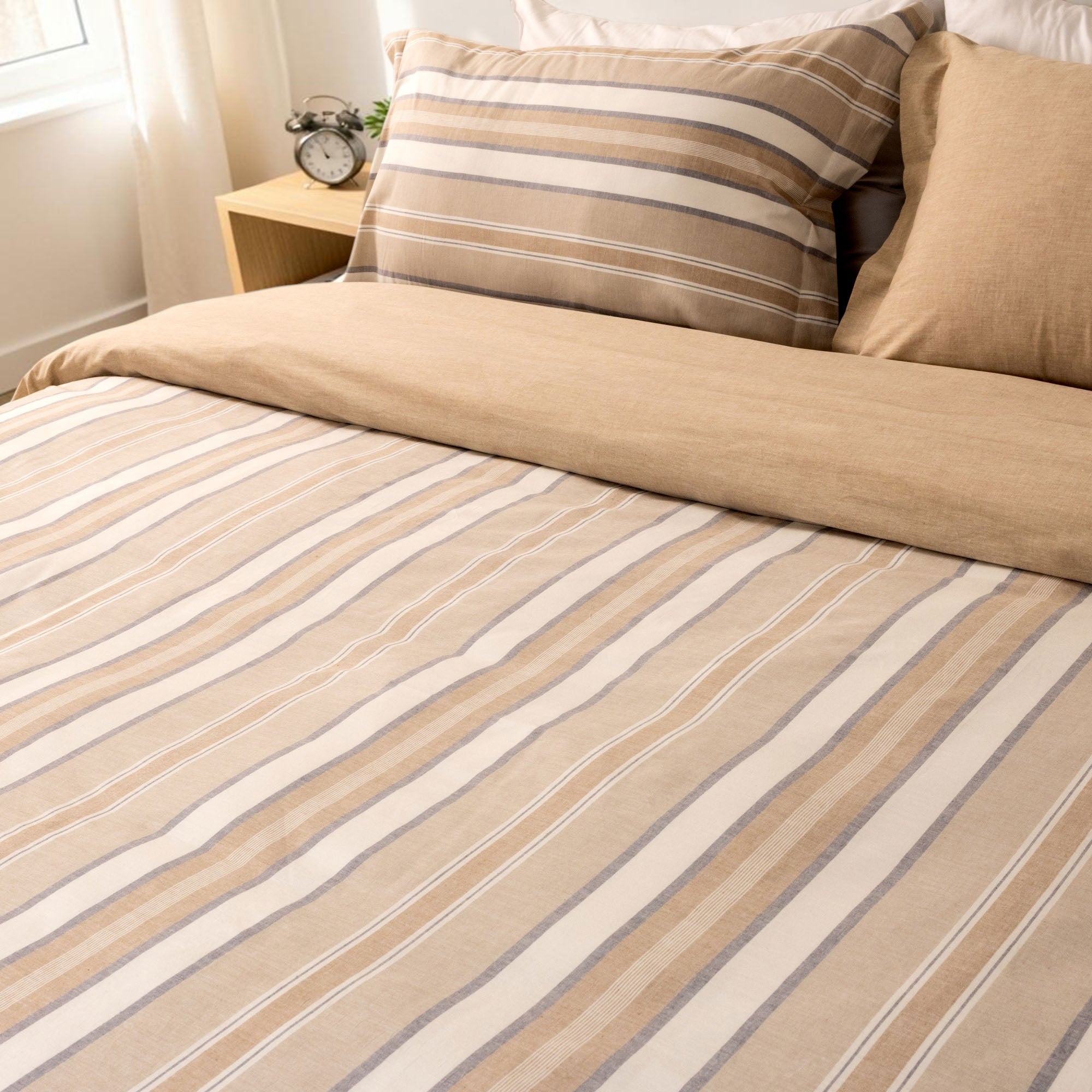 Shoreline Stripe Linen Duvet Cover Set - Elbadrawi Home