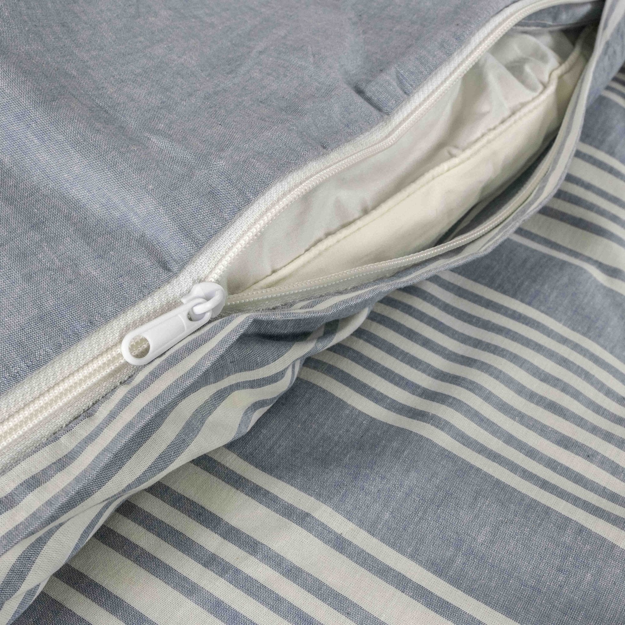 Shoreline Stripe Linen Duvet Cover Set - Elbadrawi Home
