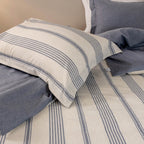 Shoreline Stripe Linen Duvet Cover Set - Elbadrawi Home