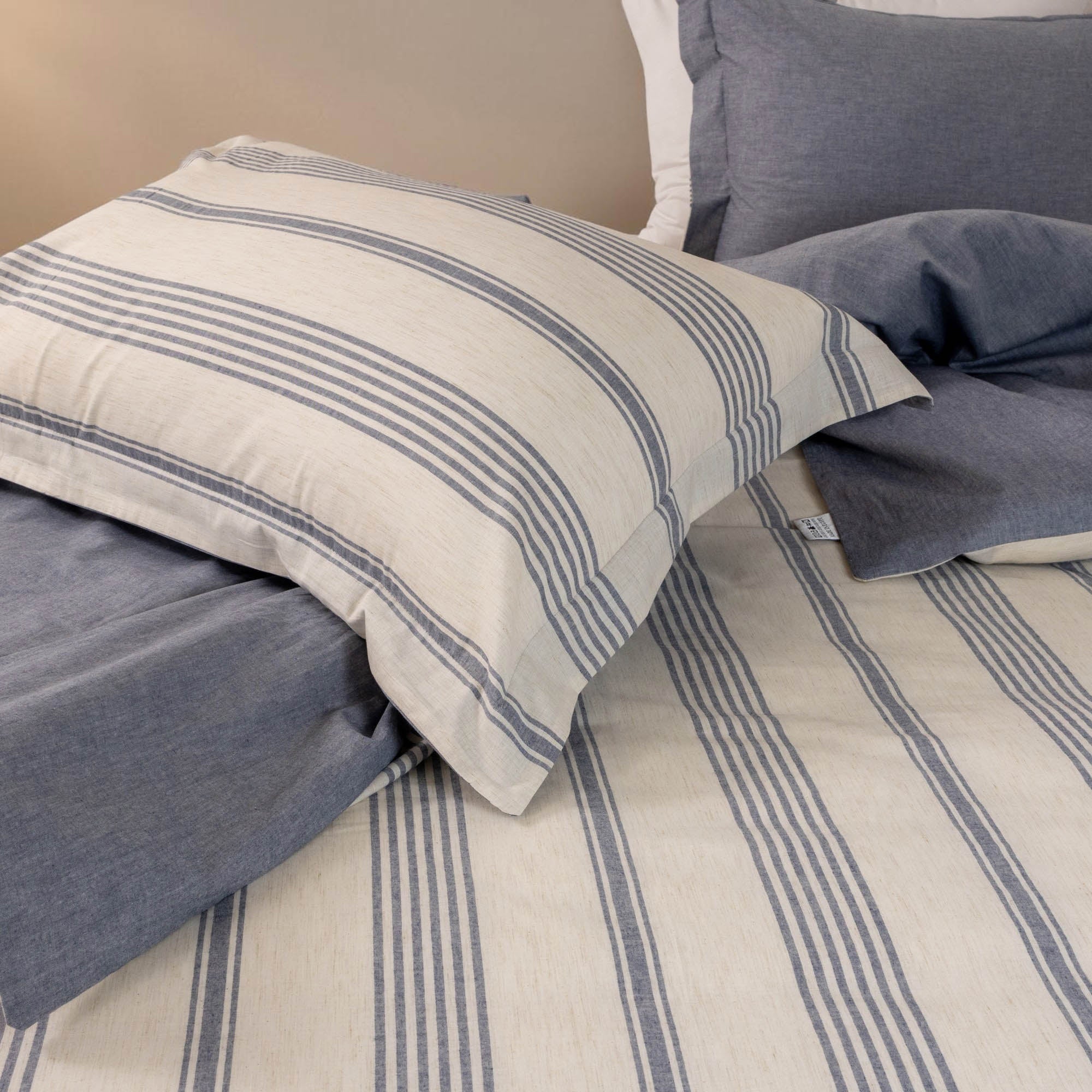 Shoreline Stripe Linen Duvet Cover Set - Elbadrawi Home