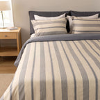 Shoreline Stripe Linen Duvet Cover Set - Elbadrawi Home