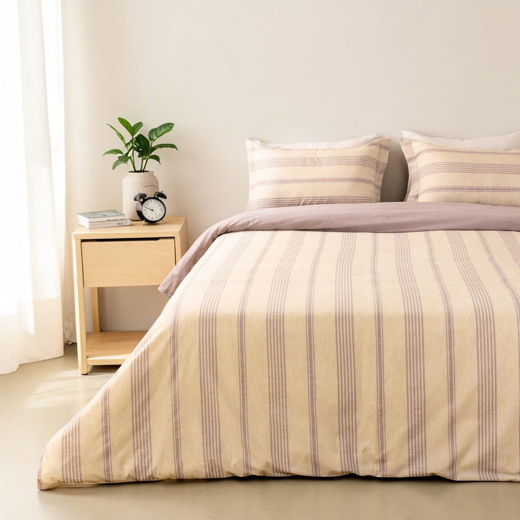 Shoreline Stripe Linen Duvet Cover Set - Elbadrawi Home