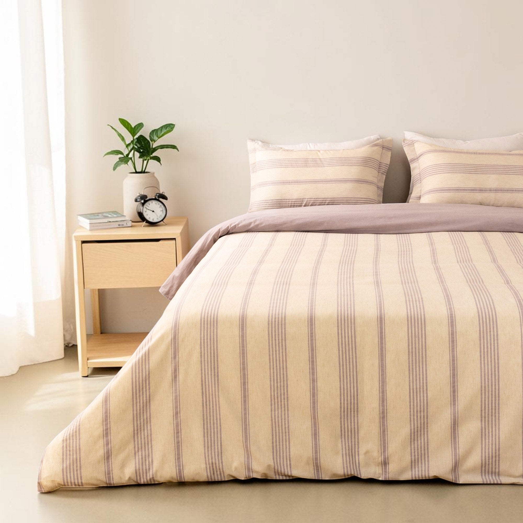 Shoreline Stripe Linen Duvet Cover Set - Elbadrawi Home