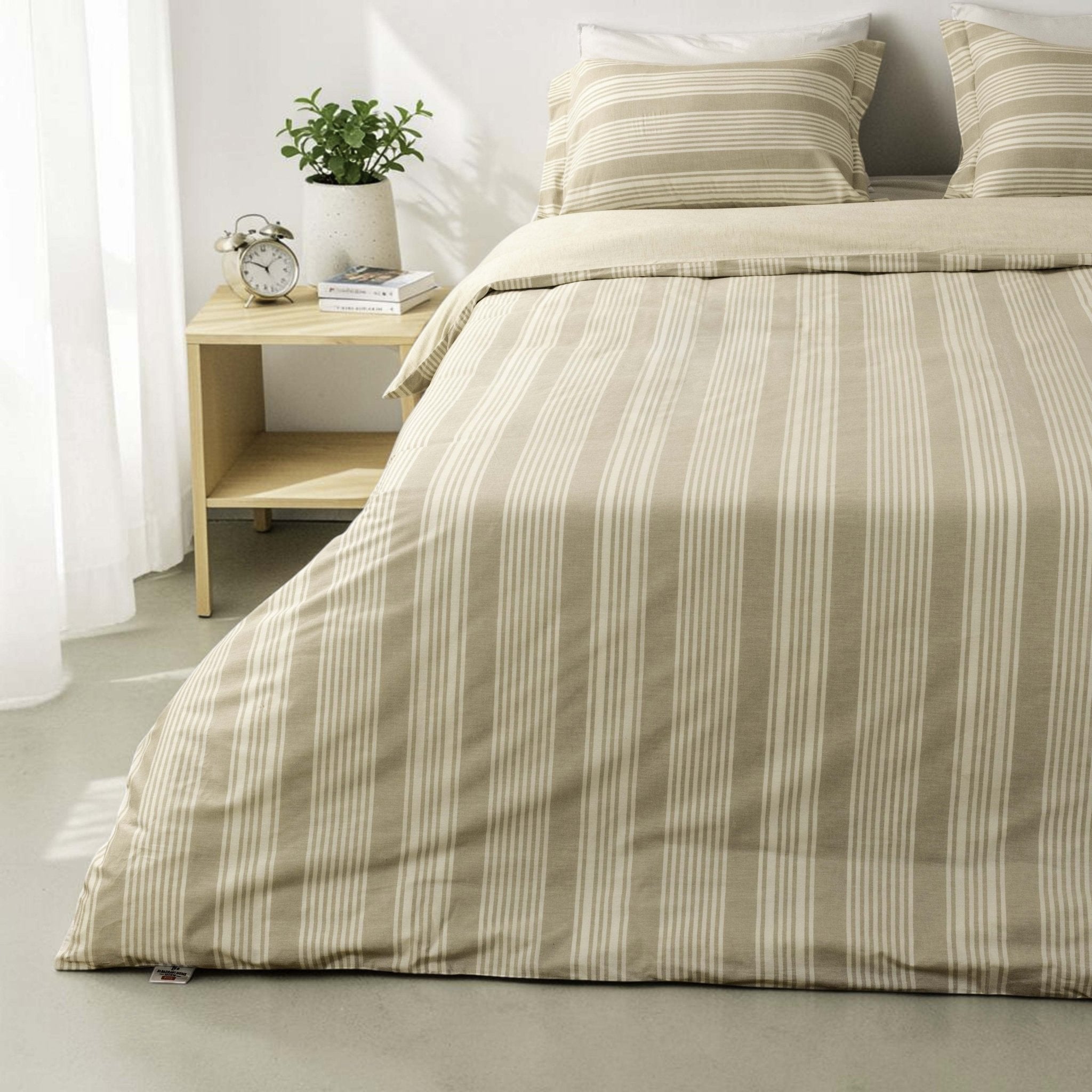 Shoreline Stripe Linen Duvet Cover Set - Elbadrawi Home