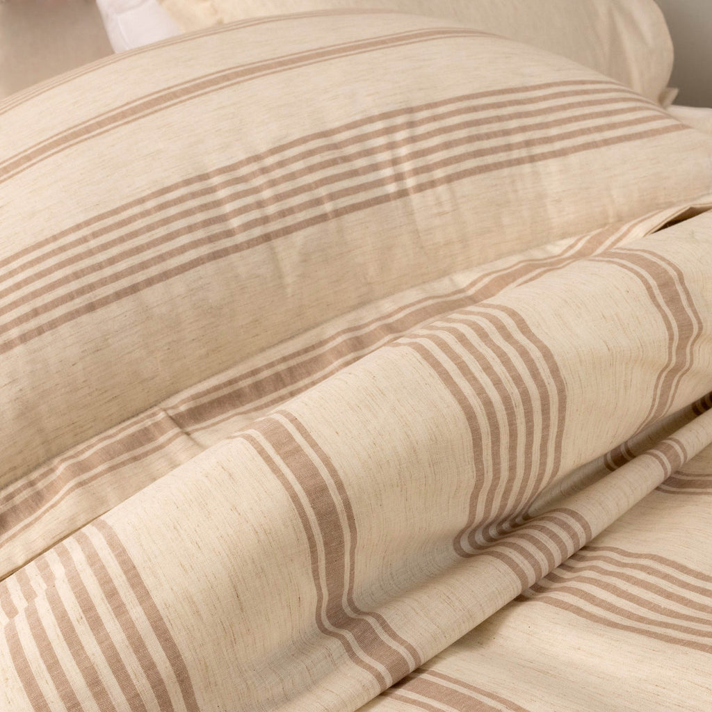 Shoreline Stripe Linen Duvet Cover Set - Elbadrawi Home