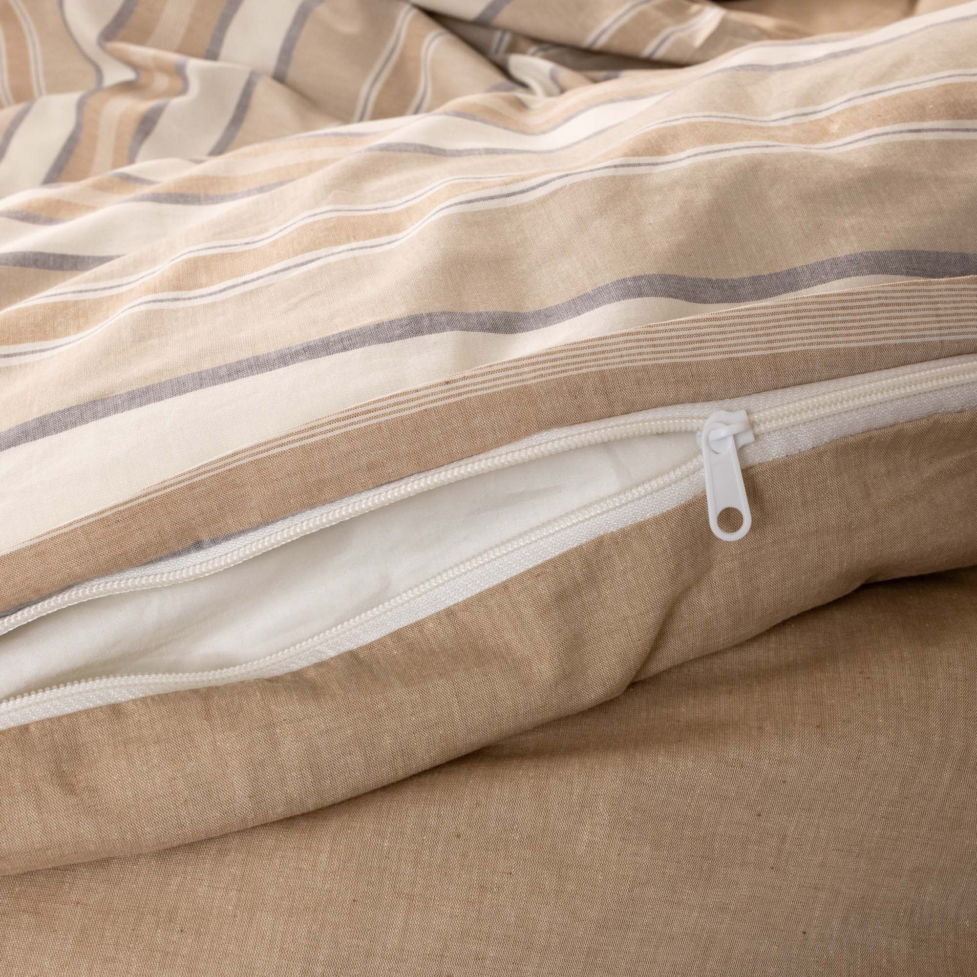 Shoreline Stripe Linen Duvet Cover Set - Elbadrawi Home