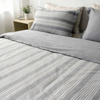 Shoreline Stripe Linen Duvet Cover Set - Elbadrawi Home