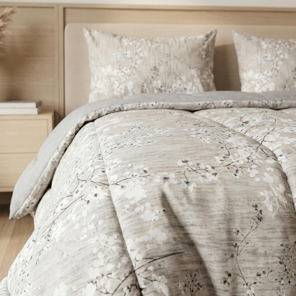 Soft Blossom Tencel King Comforter Set - Elbadrawi Home