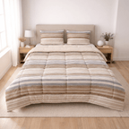 Taupe Horizon Tencel King Comforter Set - Elbadrawi Home
