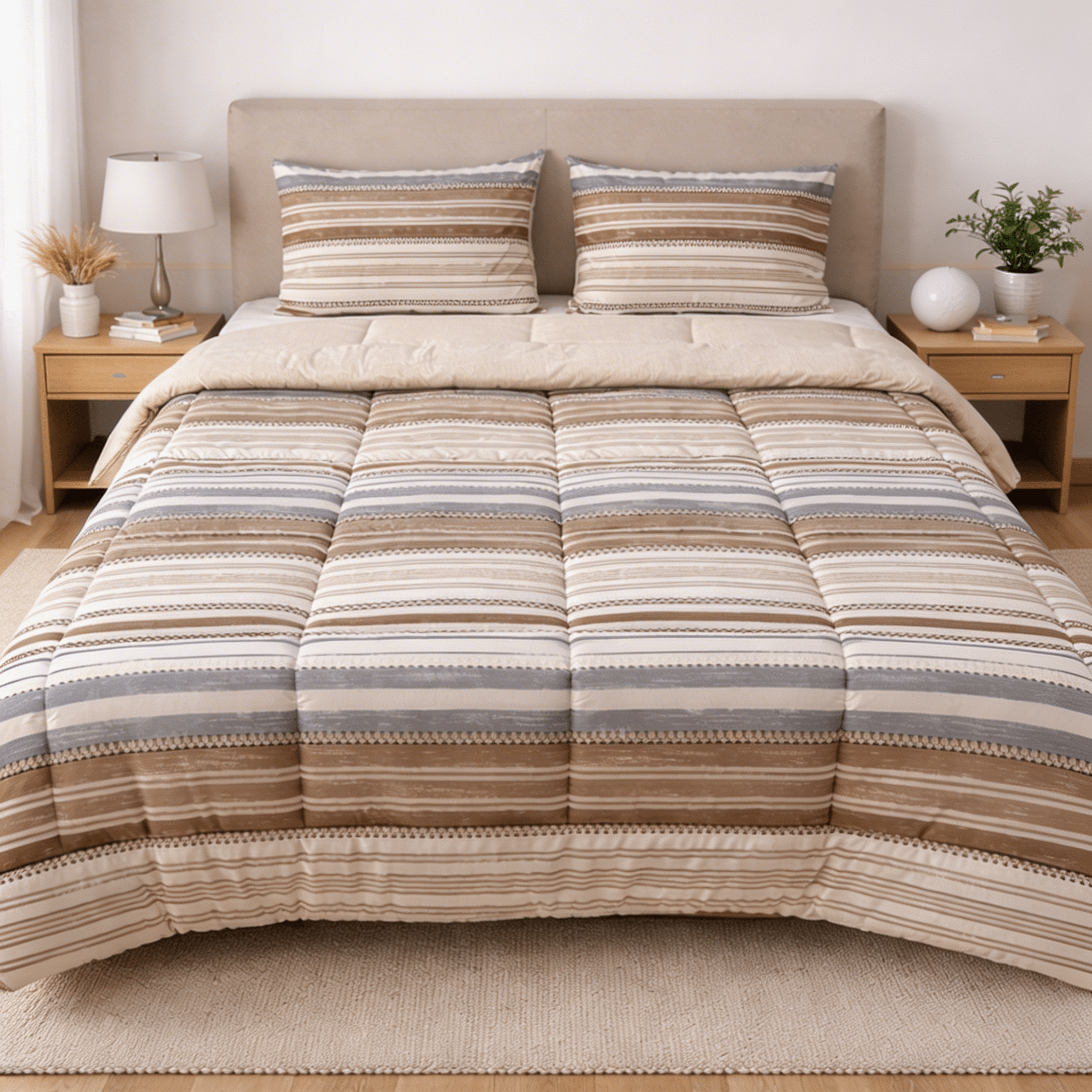 Taupe Horizon Tencel King Comforter Set - Elbadrawi Home