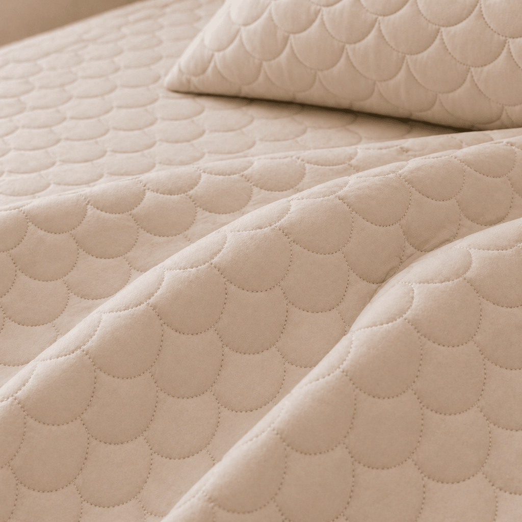 Tencel Scallop Summer Quilt Set - Elbadrawi Home
