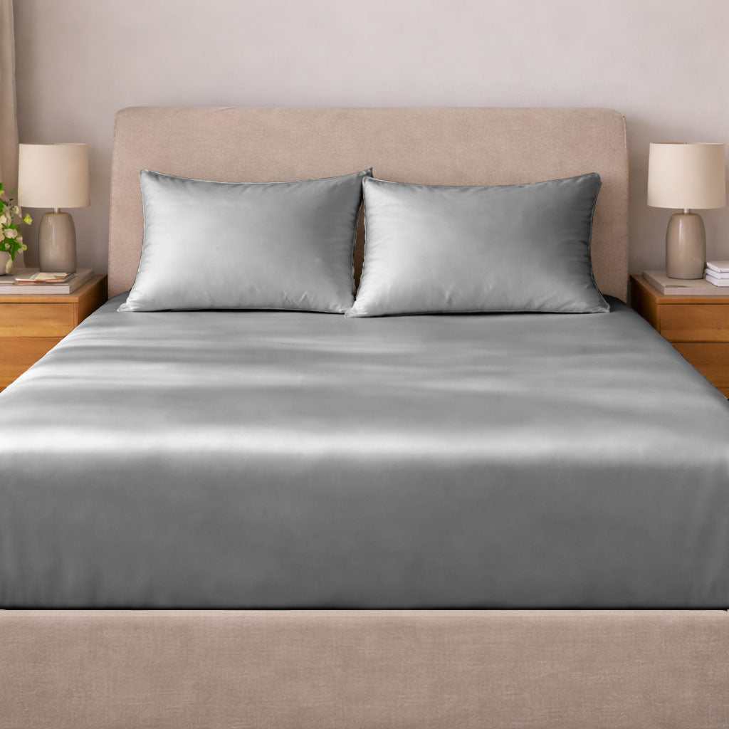 Tencel Silk Satin Fitted Sheet Set - Elbadrawi Home