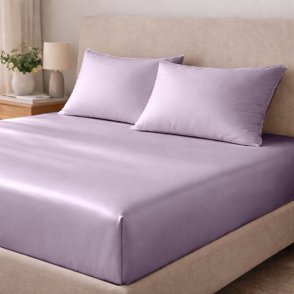 Tencel Silk Satin Fitted Sheet Set - Elbadrawi Home