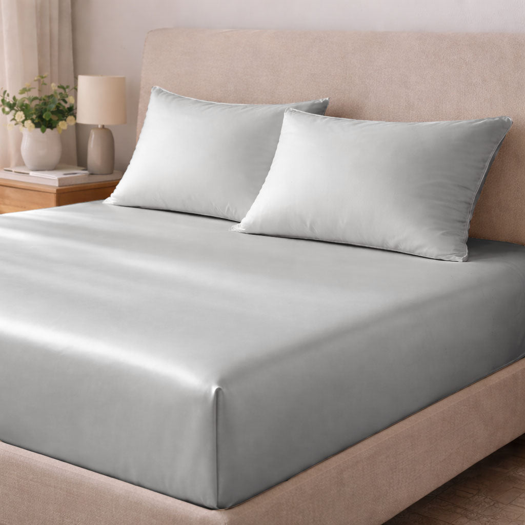 Tencel Silk Satin Fitted Sheet Set - Elbadrawi Home