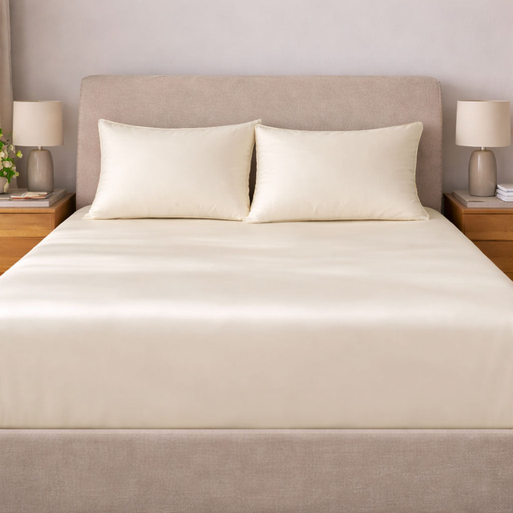 Tencel Silk Satin Fitted Sheet Set - Elbadrawi Home