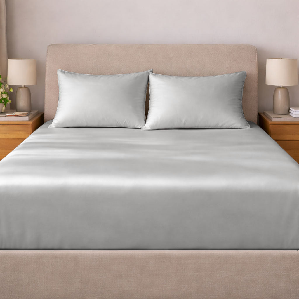 Tencel Silk Satin Fitted Sheet Set - Elbadrawi Home